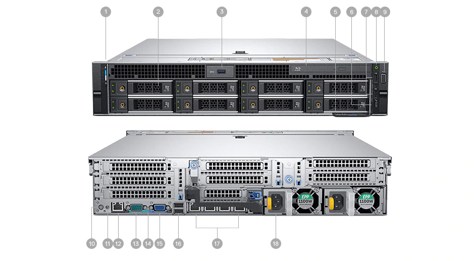 Precision T7920 Chassis Dell Rack Workstation Tower 1100W