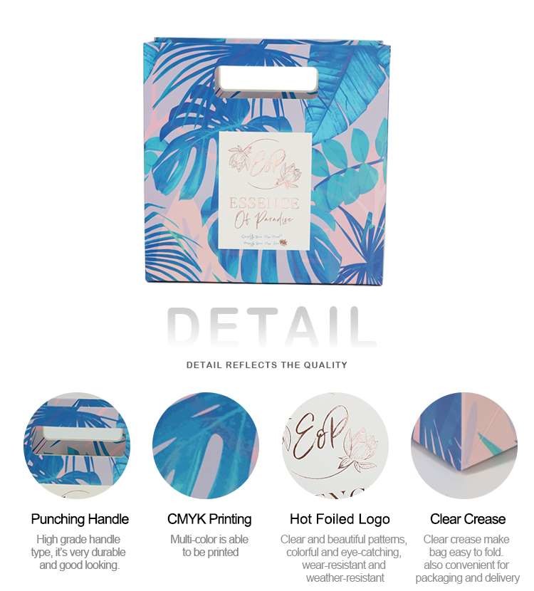 Biodegradable Die Cut Handle Wedding Party Paper Bag With Logo