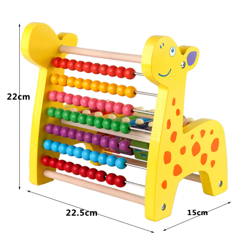 Wooden Toy Digital Puzzle Blocks for Children's Hand Playing Age Range 0 to 24 Months
