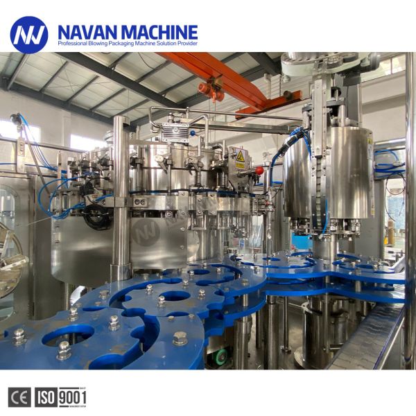 Automatic 0-2L Glass Bottle Carbonated Sparkling Drink 3 In 1 Filling Machine
