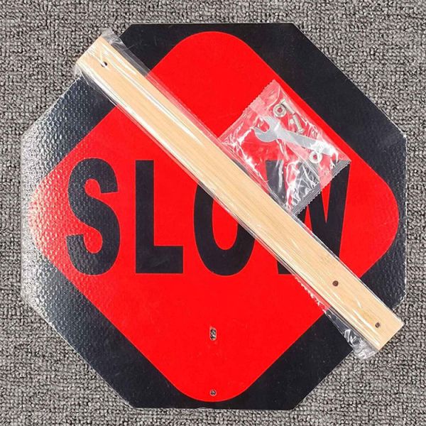 Customized 28" Stop Sign Yard Alarm Reflective Safety Warning Sign Board Double Sided