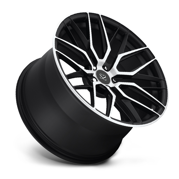 Aluminum Alloy 1PC Forged Custom Rims PCD 5x120 White And Black Machine Face