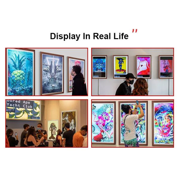 21.5 Inch Art Wooden Wifi Digital Photo Frame HD1920*1080 Resolution App Upload