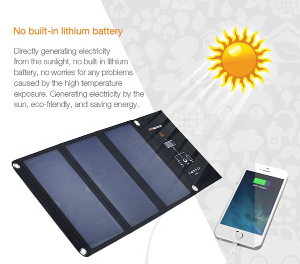 Portable 21W Foldable Solar Panel Charger For Mobile Phones DC USB Output 670*270*20mm