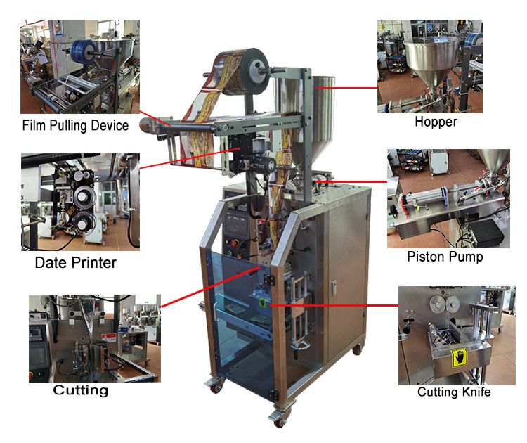 Quality 240mm Liquid Packer Machine 20bags/min Automatic Sauce Filling wholesale