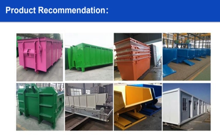 Heavy Duty Durable Waste Tipping Skips Steel Metal Self Dump Hopper Garbage Collector