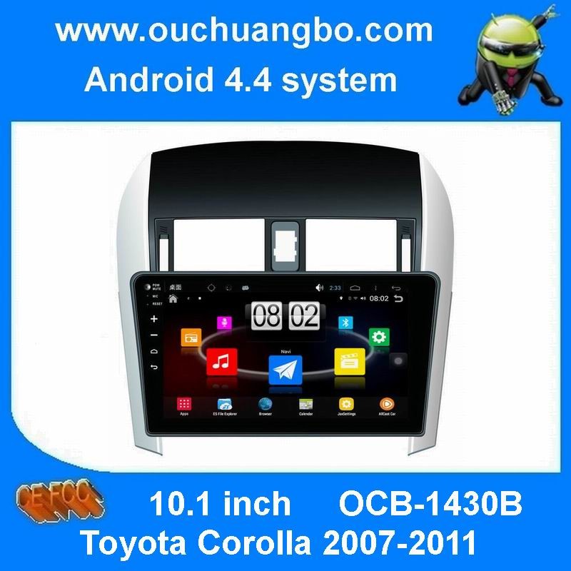 Ouchuangbo auto dvd multi media android 4.4 for Toyota Corolla 2007-2011 with gps bluetooth steering wheel control