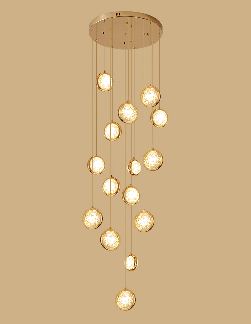 New modern pendant light loft for living room ball crystal villa scandinavian chandelier(WH-NC-63)