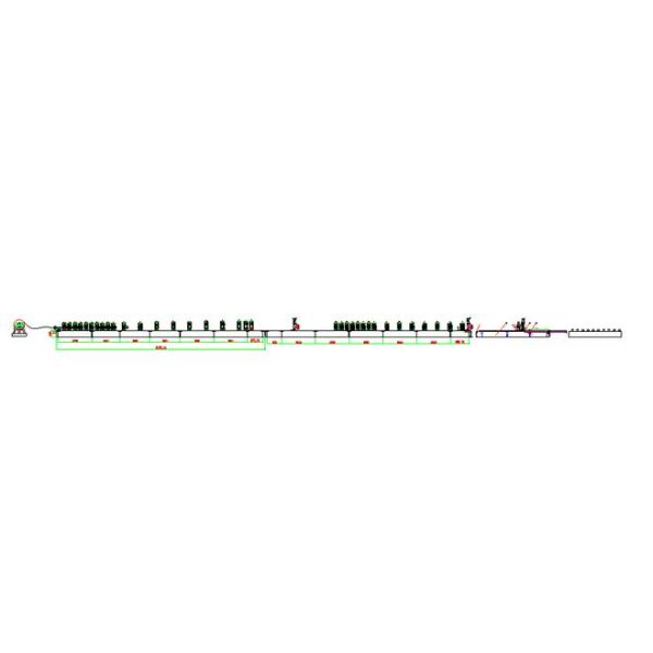 35 Stations Construction Roll Forming Machine PU Foam Filled Roller Shutter Slat Machine