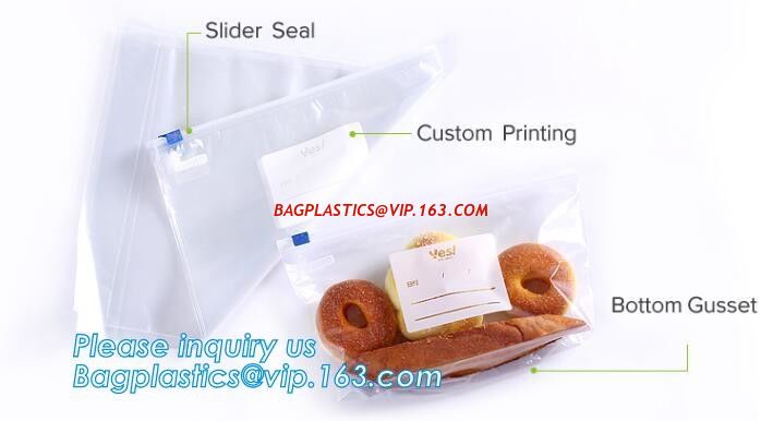 slider k bag doypack zipper/ECO-friendly slider bag, Slider Bags Stand Up Slider Bags For Food, frosted zipper loc