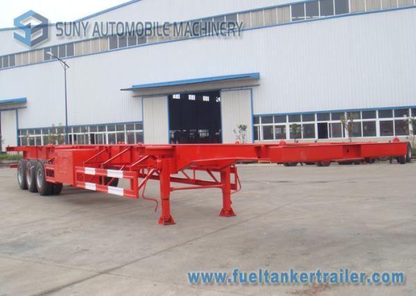 Cheap Flatbed Three Axles Container Skeletal Trailer 53ft Container Mechanical Suspension for sale