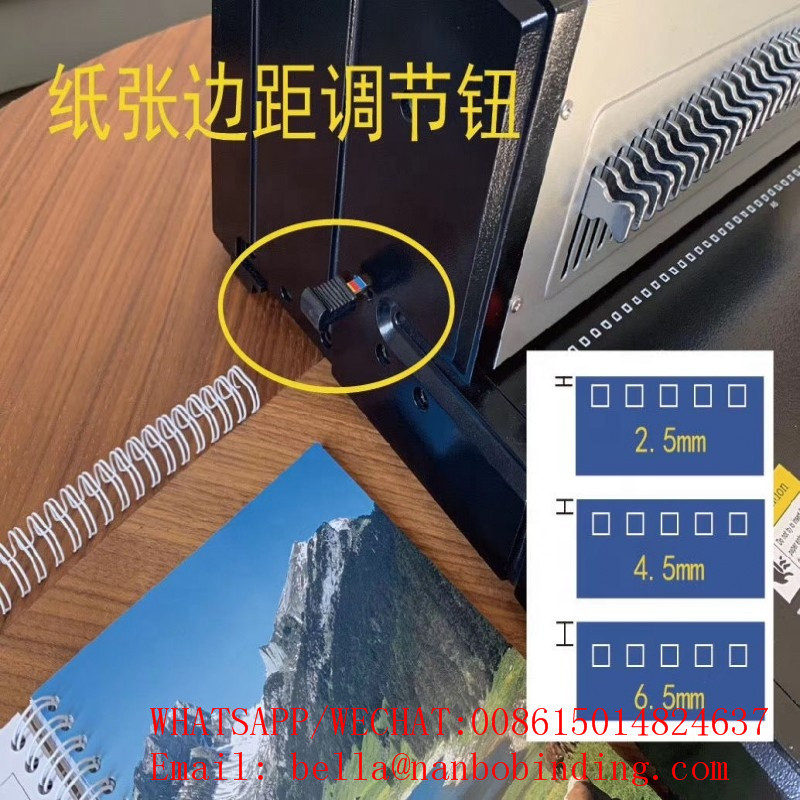 8.47mm Pitch 220V 250W Double Loop Wire Binding Machine For Book