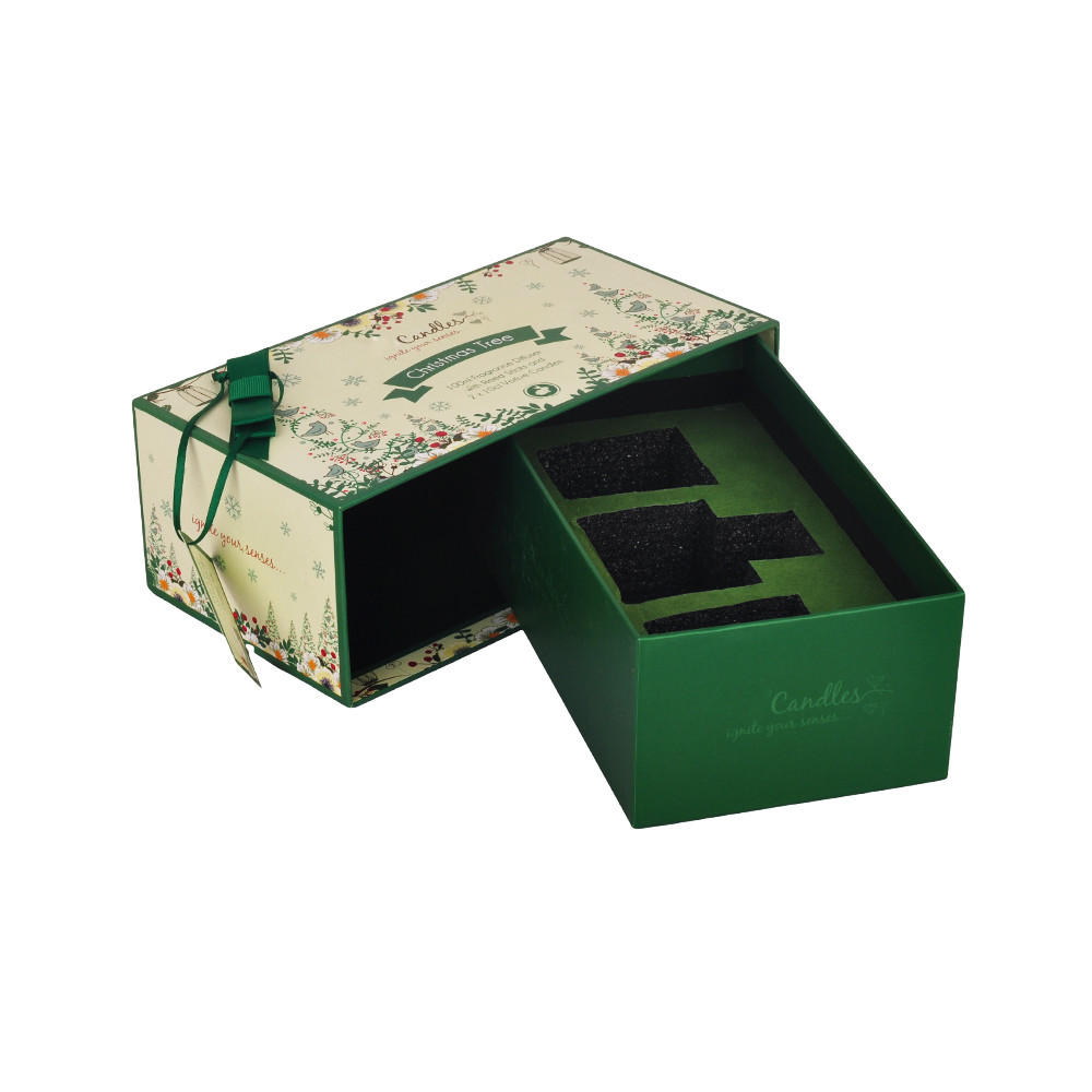 Quality Rectangle Candle Cardboard Cosmetic Box With Foam Insert OEM ODM wholesale