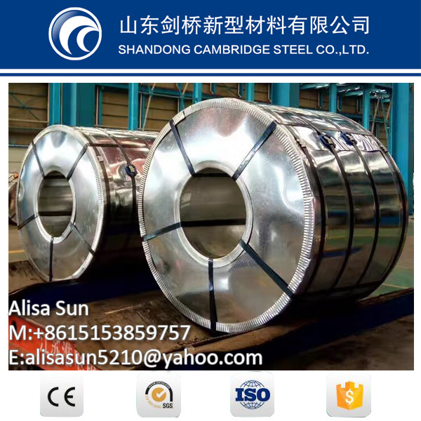 DX51d Hot Dipped Galvanized Steel GI Coil 0.13-0.35mm for corrugated Roof Sheet