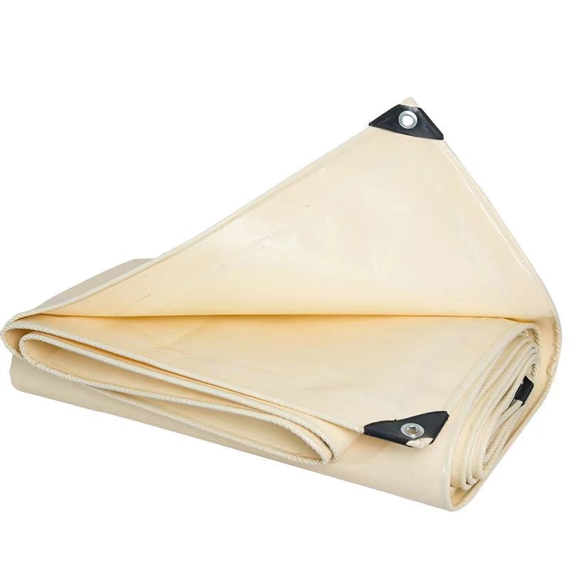 Custom Made PVC Vinyl Tarpaulin High Frequency Welding 580gsm With Eyelet And Ties