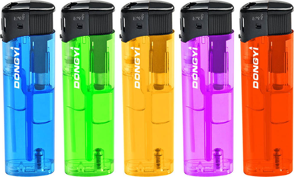 New Arrival/Top-Ranking Lighter Suppliers Electronic Refillable Plastic Lighter Disposable Gas Lighter with label. Sticker Cr Lighter
