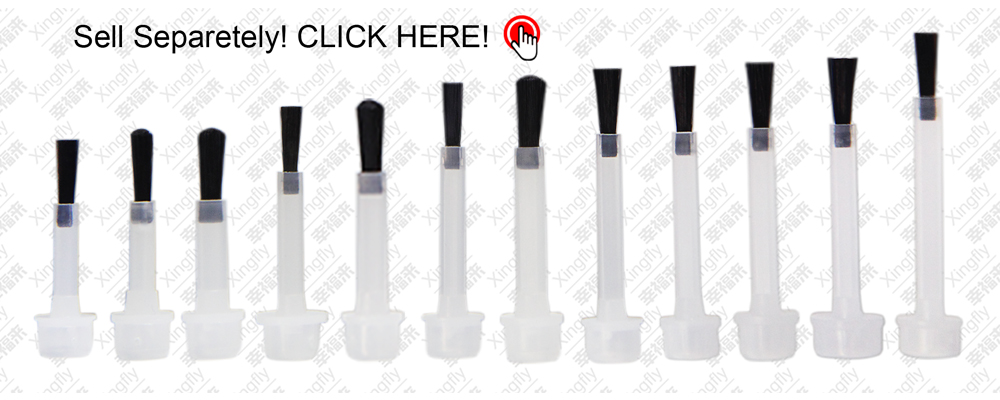 Black And White Nail Polish Brush Arc Shaped Nylon Material