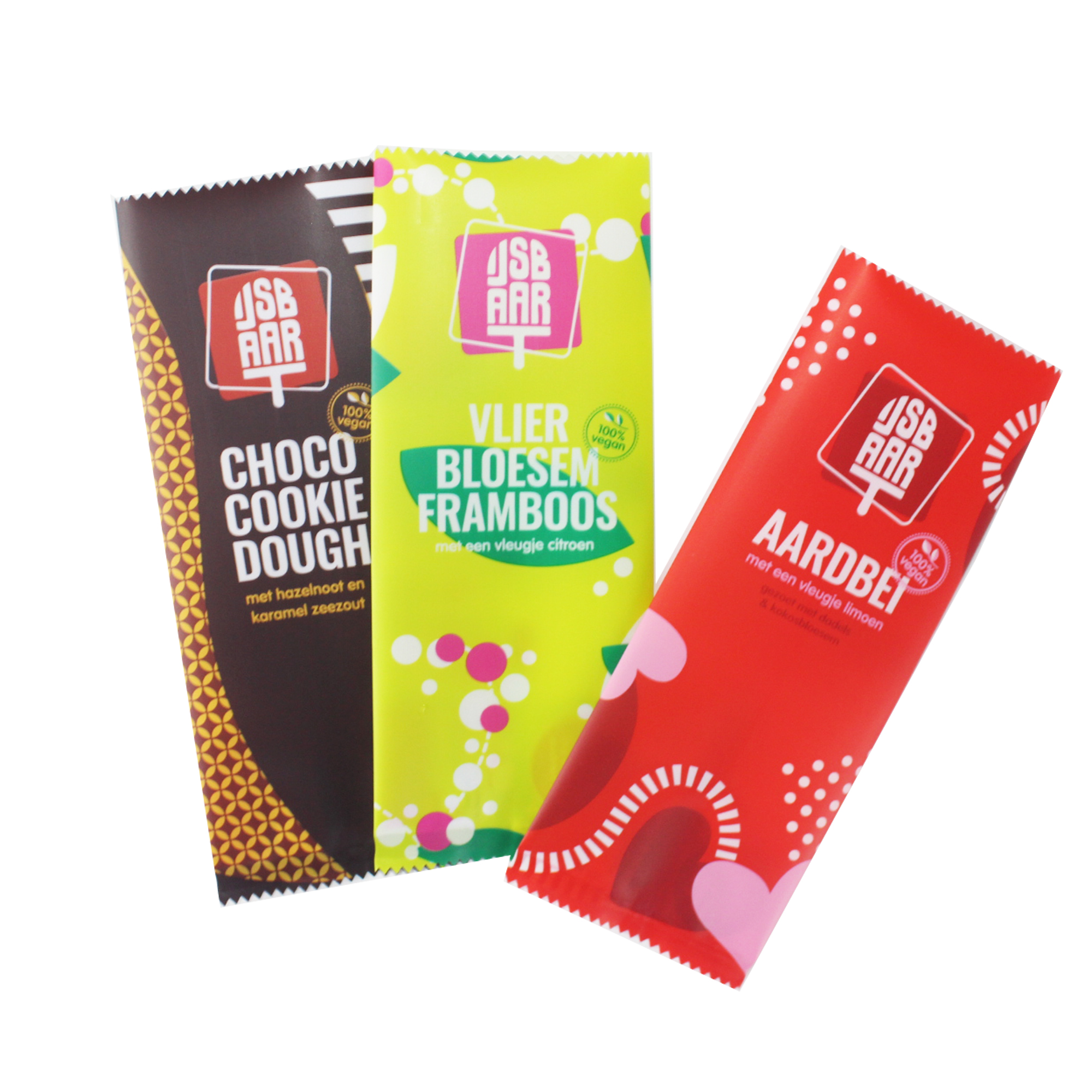 OEM MOQ 500pcs freeze PE food grade popsicle back sealing bag ice cream pouch