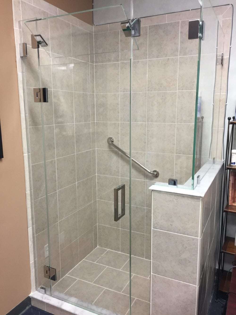 Long Life Square 90 Degree Stainless Steel Polishing Soft Close Shower Screen Glass Pivot Door Hinges