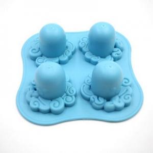 Quality 4 Pieces Silicone Ice Trays Octopus Shape Mould DIY Stackable Cocktail Mold Storage wholesale