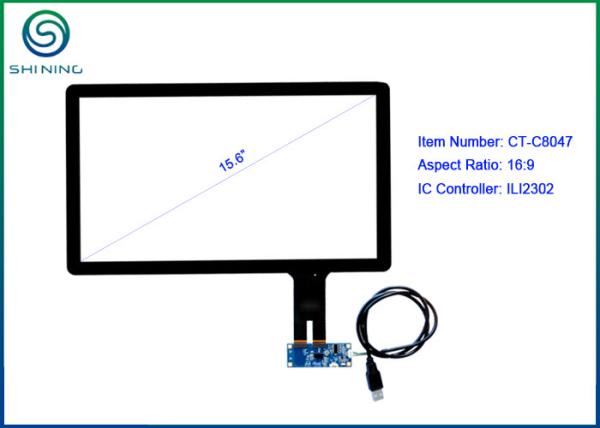 15.6 Inch USB Interface Capacitive Touch Panel , Kiosks Capacitive Touchscreen