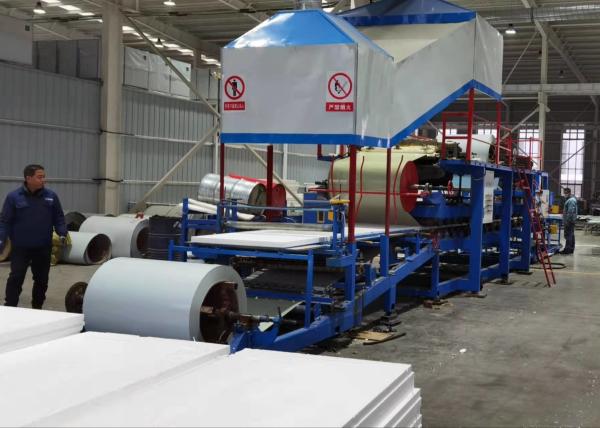 Cheap 1 Year Warranty PLC Sandwich Panel Roll Forming Machine With Flying Tracking Cutting for sale