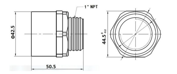PTFE Corrosion Resistant Ultrasonic Level Transducer / RS485 Water Level Sensor