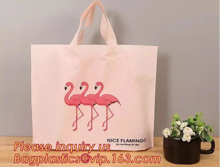 CLEAR FROSTED SOFT LOOP SHOPPER BAG,Soft Loop Handle Plastic Bag OEM Plastic Bagbiodegradable retail shopping bags pack