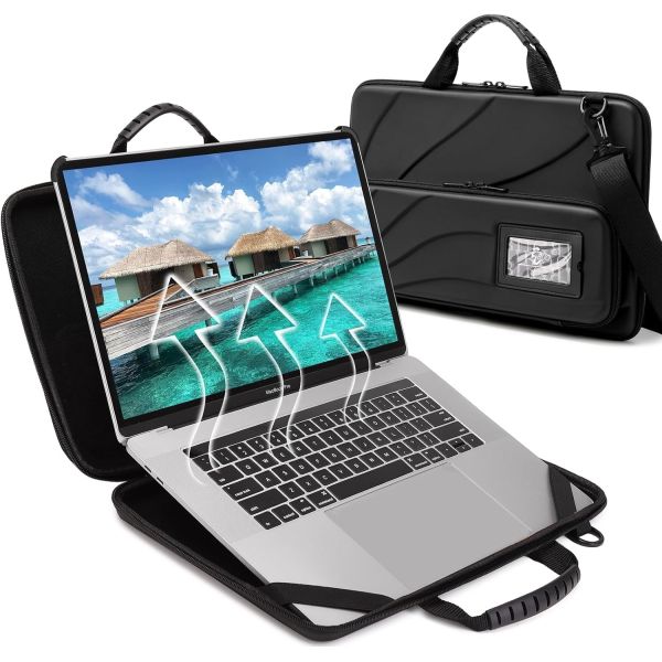 BUG 14.2-15.6 Inch Laptop Case Hard Shell, Protective Laptop Carrying Case with Stand for Heat Dissipation