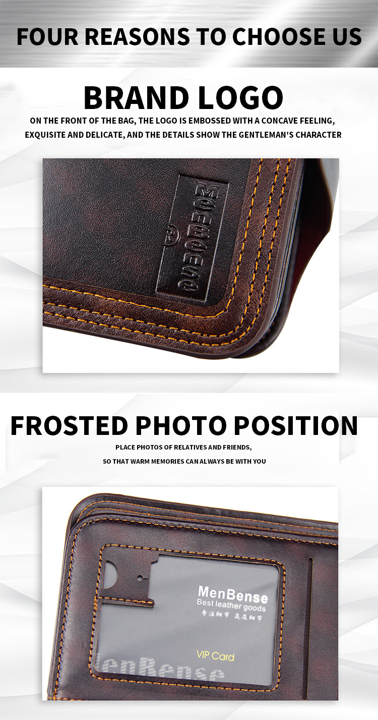 Large Capacity Men's Multi Function Wallet with Magnetic Buckle and Waterproof Design