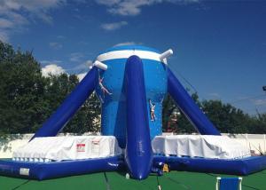 Quality Free Klimb Inflatable Interactive Games , Large Blue 28ft Inflatable Climbing Wall wholesale