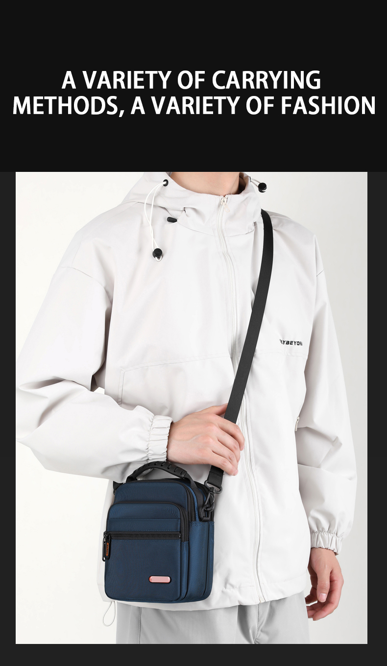 Multi Layer Men Designer Messenger Bags Crossbody Side Bag With Zipper Pocket