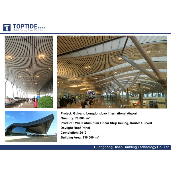 Building Linear Multi Panels Ceiling System Different Colors Widths Aluminum / Steel Strip Ceiling Panels