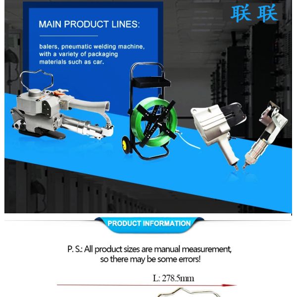 Suitable Width 13-25mm Pneumatic PET Strapping Machine with Friction Welding Sealing