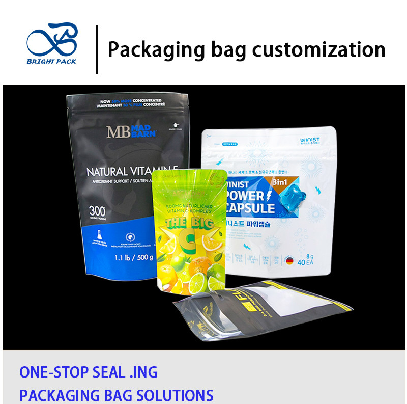 Plastic Zip Lock Pouch Bags Waterproof Zipper Stand Up Food Snack Resealable