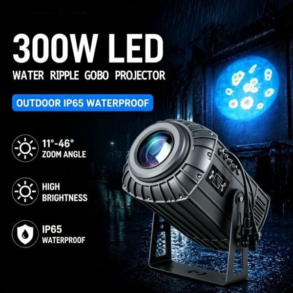 IP65 300W LED Water Ripple Gobo Projector for Outdoor Use