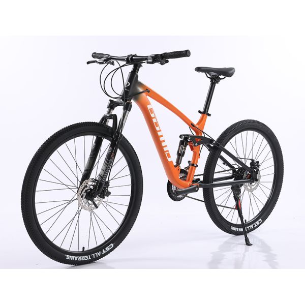 Full Suspension Mountain Bike SHIMANO Gear Cycle Soft Tail Mountainbike OEM Bicicletas Custom Bicycle with Ordinary Pedal