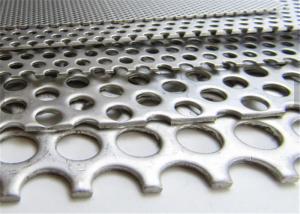 China Perforated Stainless Steel Mesh Sheets Round Square Hole Shaped Easy Install on sale