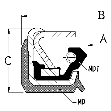 Skeleton High Pressure Oil Seals / HMB270 Seven Star Motor TCN Oil Seal JC 400-500-16