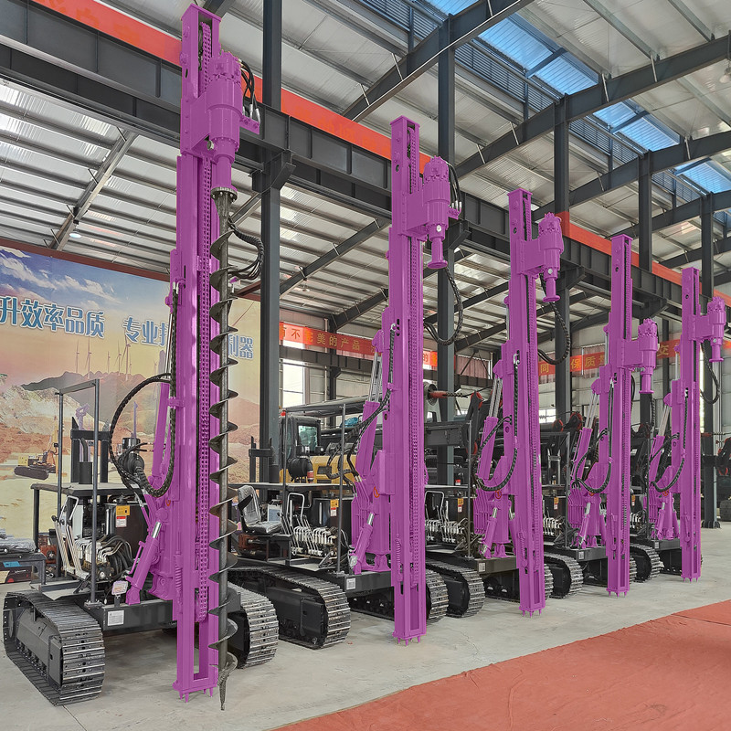 Multifunctional Solar Pile Driver Machine 360Degree Rotate Ground Hydraulic Pile Driver
