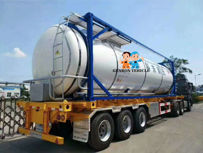 Liquid Normal Gas LNG Cryogenic Fuel Tank Semi Trailer three axles