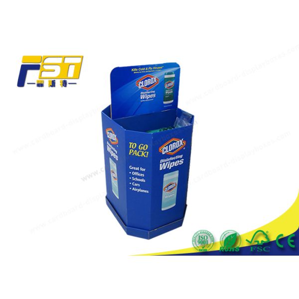 Custom 4C CMYK Printing Retail Dump Bin Display Cardboard With Removable Header