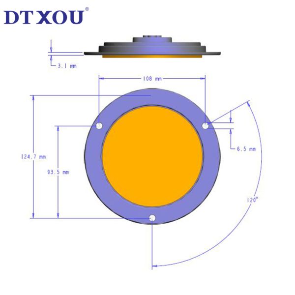 Clear lens 4" Round LED Truck Tail Lamps for wholesale