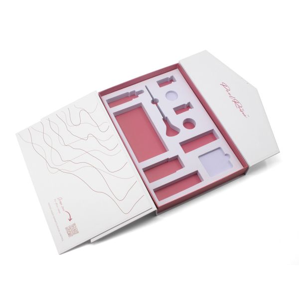 Custom 2 Door Open Empty Beauty Skincare Cosmetic Products Paper Gift Packaging Box