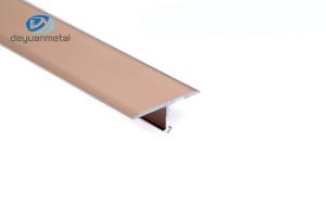China 2.5m Aluminium T Slot Channel Black Anodized Corrosion Resistance Wearproof Rose Gold Color on sale