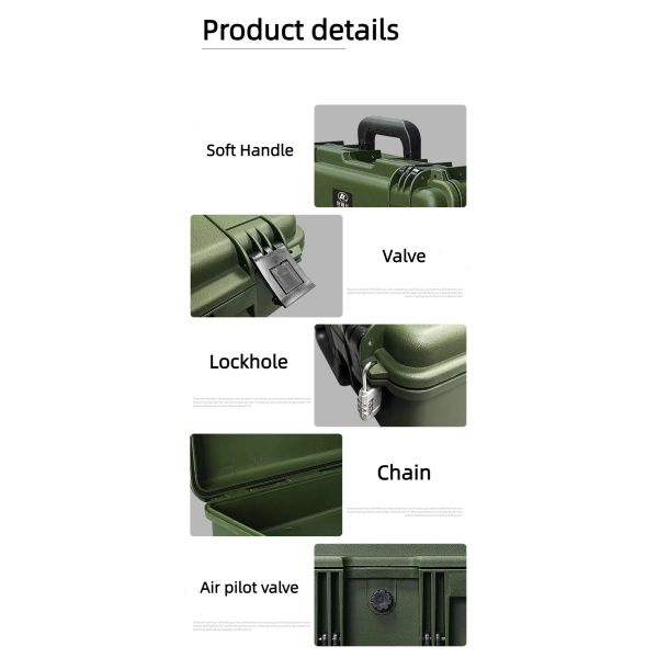 High Strength IP67 Waterproof Tool Storage Case with Customizable Lining and Logo for Secure Instrument Protection