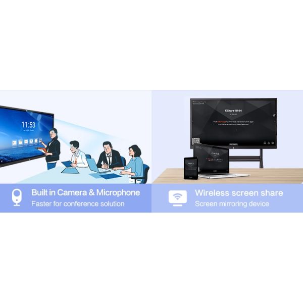 Infrared Interactive Flat Panel 86 Inch For Education And Corporate 350cd/M2