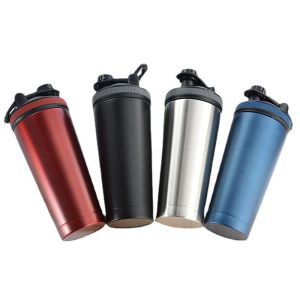 Quality 750ml Double Wall SS Insulation Protein Shaker Bottles Mixer wholesale