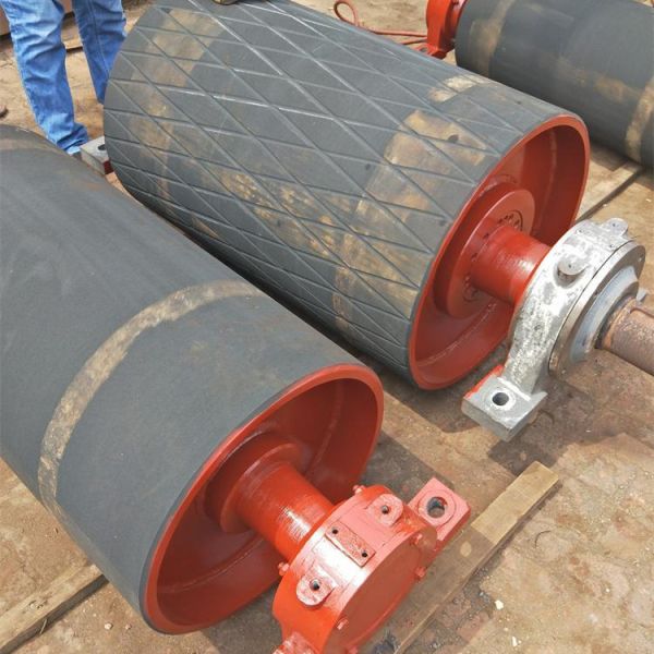 Smooth Drum Lagging XT25 Belt Conveyor Pulley For Crusher Plant