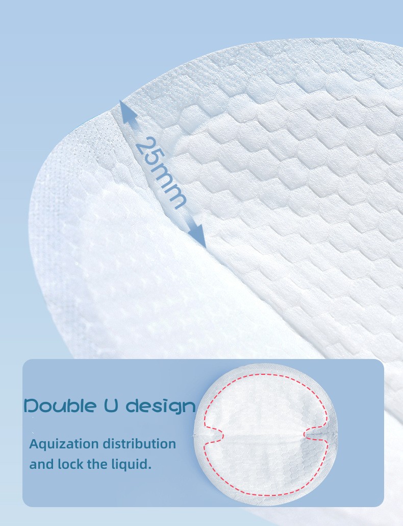 OEM Service Fluff Pulp SAP Non Woven Fabric Customized Print Disposable Nursing Bra Pad